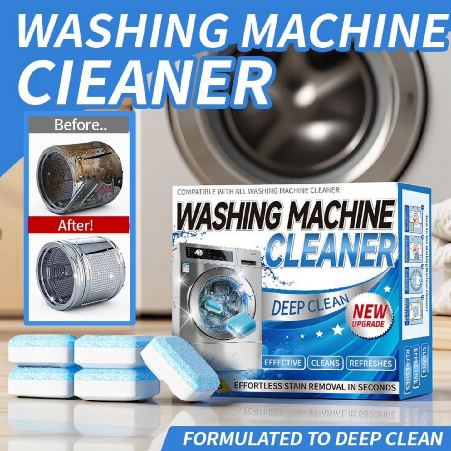 Washing Machine Cleaner Tablets 24-Pack